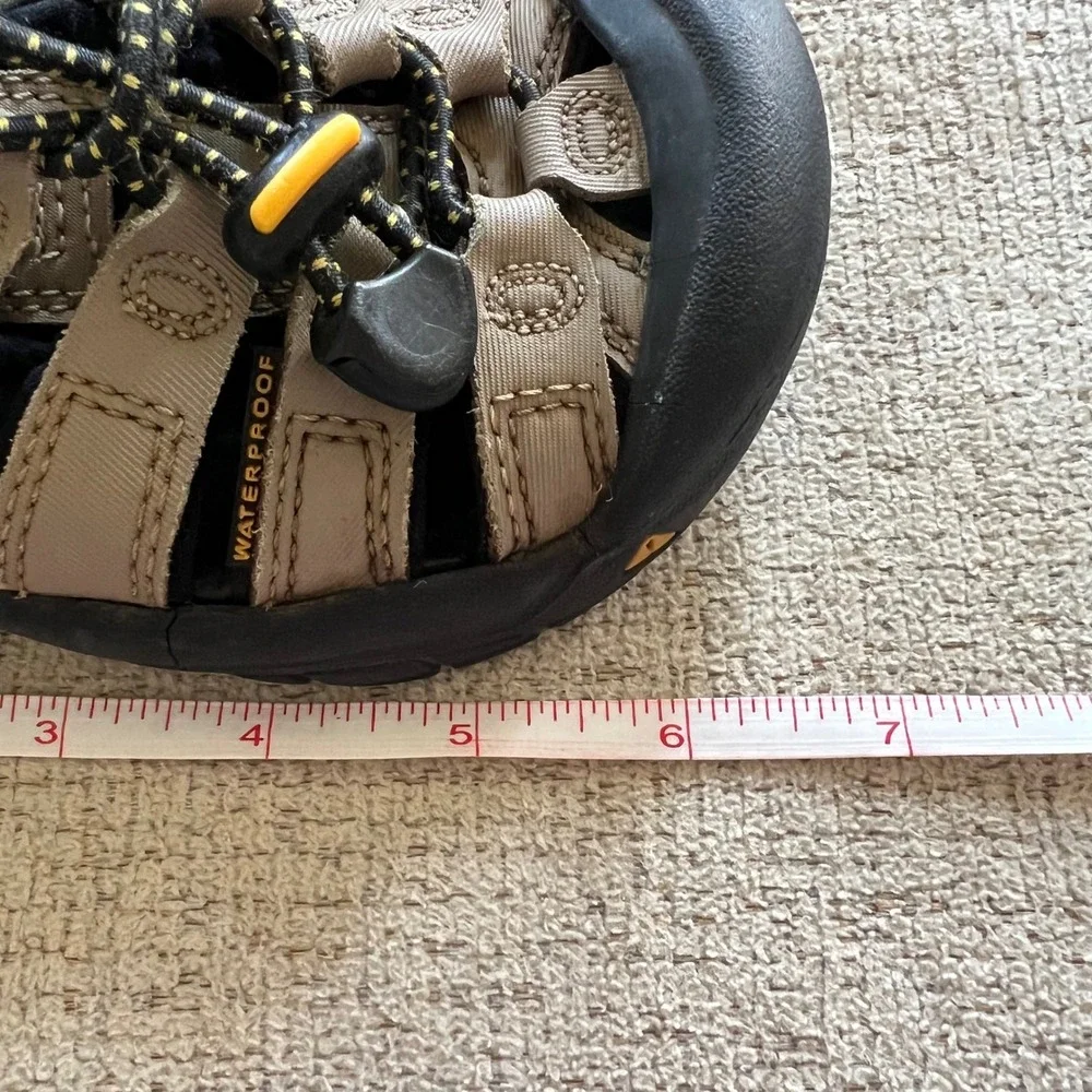 Keen Newport H2 Kids Sandals Tan Black Waterproof Sport Shoes Bungee Lace 11C